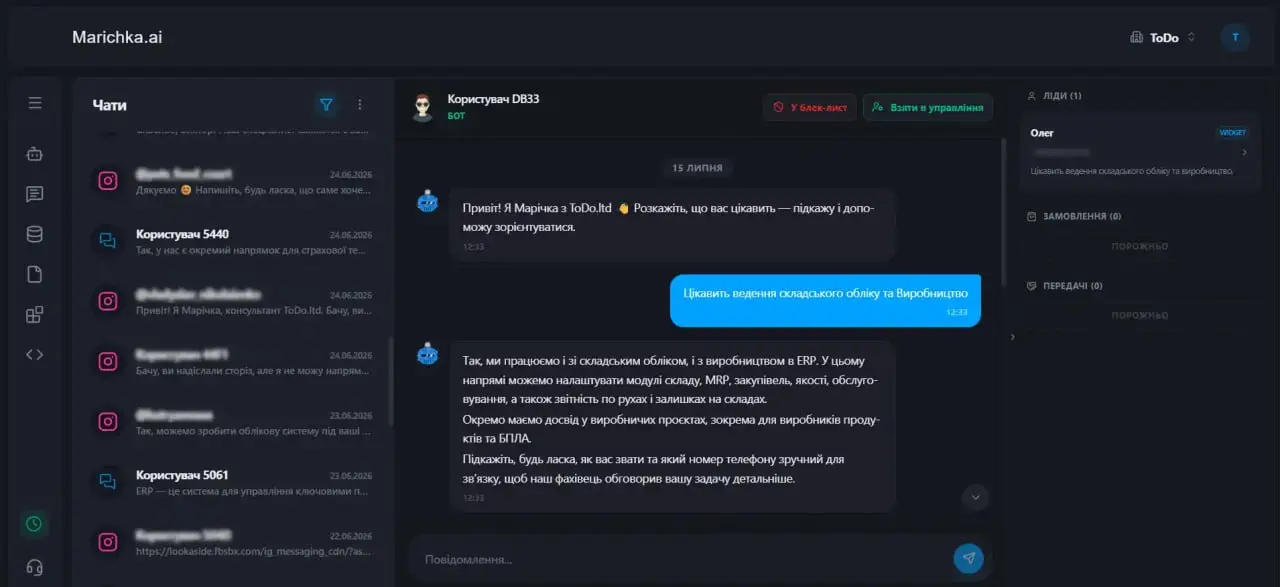Live chats